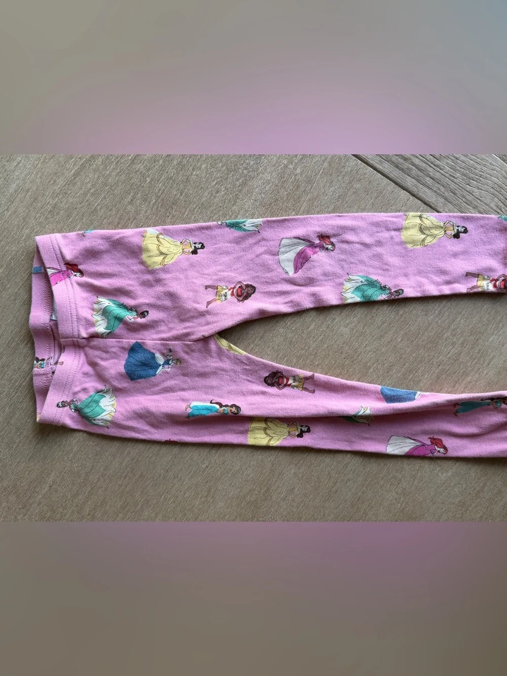 Baby Gap X Disney Princess Ling Sleeved Toddler Girl Pink Pajama Set 4T